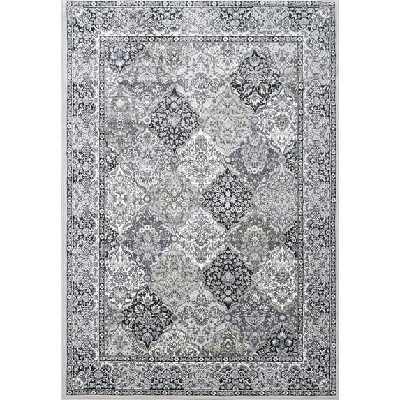 Ancient Garden 6.7X9.6 Ov 57008-9696 Cream/Grey