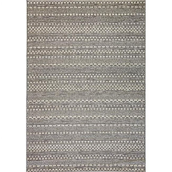 Dynamic Rugs BI71085703036 6 ft. 7 in. x 9 ft. 6 in. Brighton 8570 Rectangle Contemporary Area Rug - 3036 Light Grey