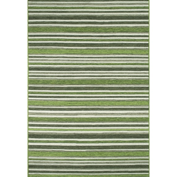 Dynamic Rugs Brighton Green/Grey/Multi 2.7X4.11 Striped Indoor/Outdoor Area Rug