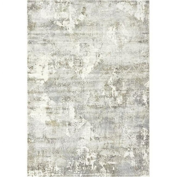 Dynamic Rugs CC463535190 3 ft. 11 in. x 5 ft. 7 in. Castilla 3535 Rectangle Modern Area Rug - 190 Cream & Grey