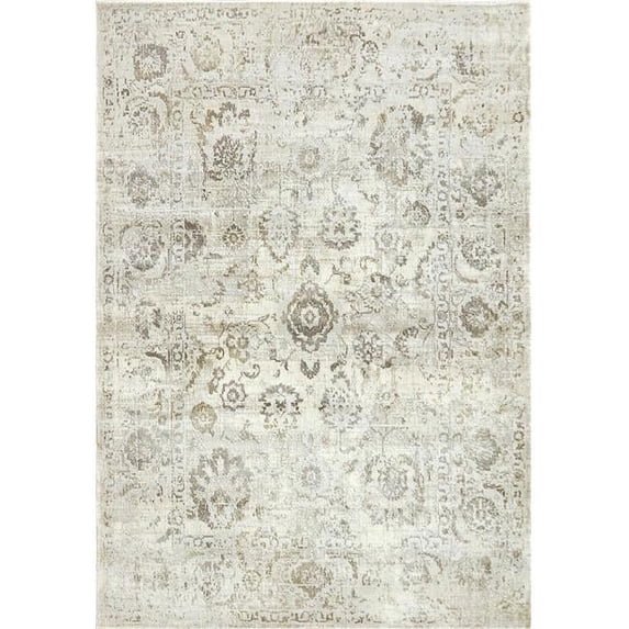 Dynamic Rugs CC7103530190 6 ft. 7 in. x 9 ft. 6 in. Castilla 3530 Rectangle Modern Area Rug - 190 Ivory & Grey