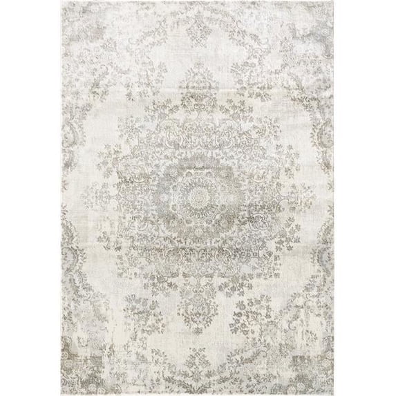 Dynamic Rugs CC9123558195 7 ft. 10 in. x 10 ft 10 in. Castilla 3558 Area Rug, 195 Light Grey