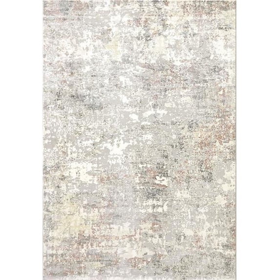 Dynamic Rugs CO710520166464 6 ft. 7 in. x 9 ft. 6 in. Couture 52016 Rectangle Contemporary Area Rug - 6464 Grey