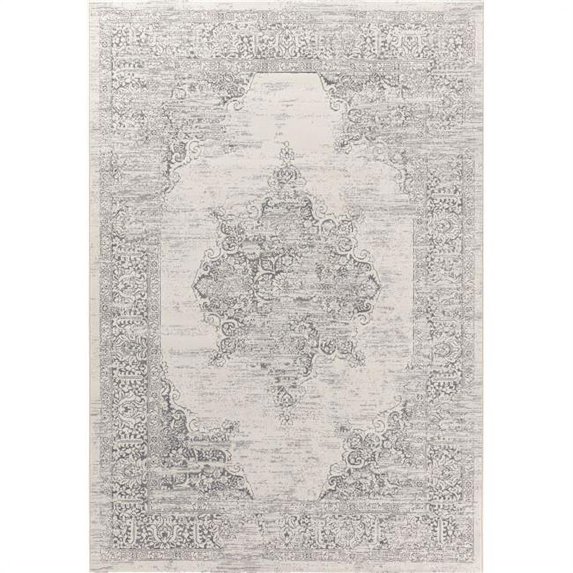 Dynamic Rugs IM4612259526 3 ft. 11 in. x 5 ft. 7 in. Imperial 12259 Rectangle Transitional Area Rug - 526 Ivory & Grey