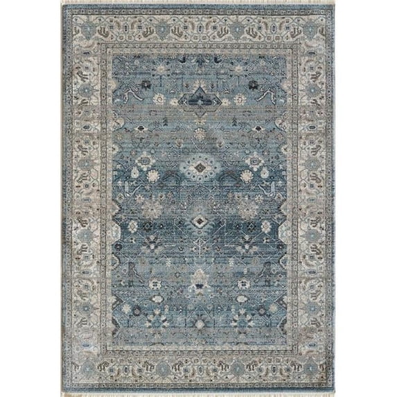 Dynamic Rugs JN466881500 3 ft. 11 in. x 5 ft. 7 in. Juno 6881 Rectangle Transitional Area Rug - 500 Light Blue
