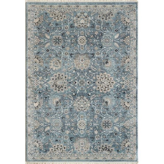 Dynamic Rugs JN466883500 3 ft. 11 in. x 5 ft. 7 in. Juno 6883 Rectangle Transitional Area Rug - 500 Light Blue