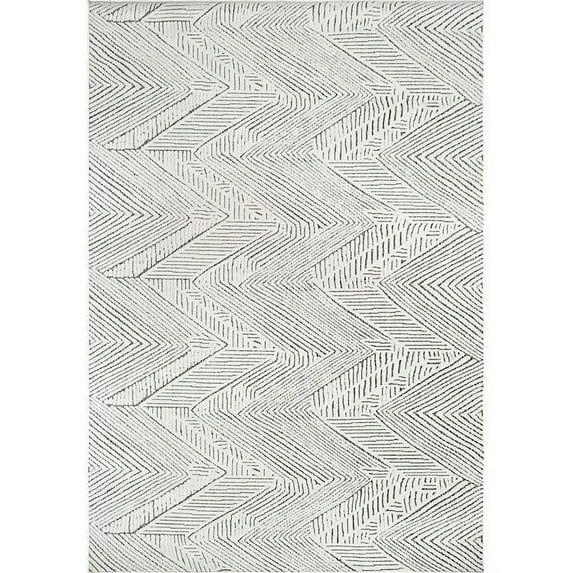 Dynamic Rugs LT698142190 5 ft. 3 in. x 7 ft. 7 in. Lotus 8142 Area Rug, 190 Ivory & Grey