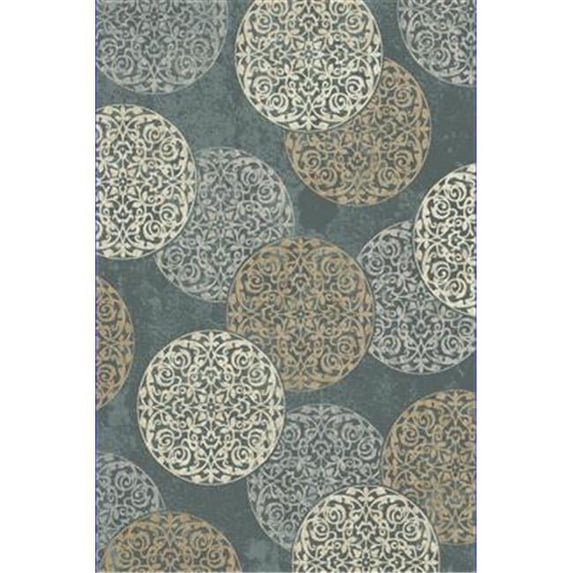 Dynamic Rugs ME212985014997 Melody Runner Rug, Blue - 2 ft. 2 in. x 10 ft. 10 in.