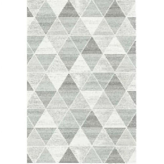 Dynamic Rugs MR46232356248 3 ft. 11 in. x 5 ft. 7 in. Mehari 23235 Rectangle Contemporary Shag Rug - 6248 Grey & Silver