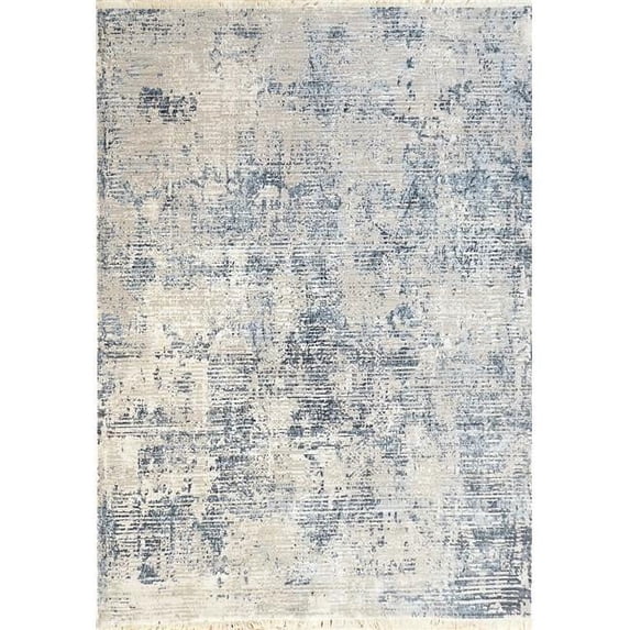 Dynamic Rugs MZ10148451150 9 ft. x 12 ft. 7 in. Mood 8451 Indoor Rug, 150 Ivory Blue