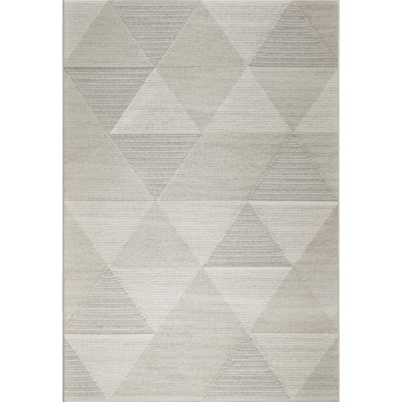 Dynamic Rugs Newport Beige 5.3X7.7 Geometric Indoor/Outdoor Area Rug
