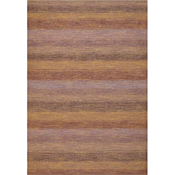 Dynamic Rugs Portofino Rust/Multi 4.7X6.7 Striped Indoor/Outdoor Area Rug
