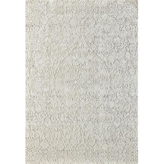 Dynamic Rugs QU101427040100 9 ft. 2 in. x 12 ft. 10 in. Quartz 27040 Rectangle Traditional Area Rug - 100 Ivory