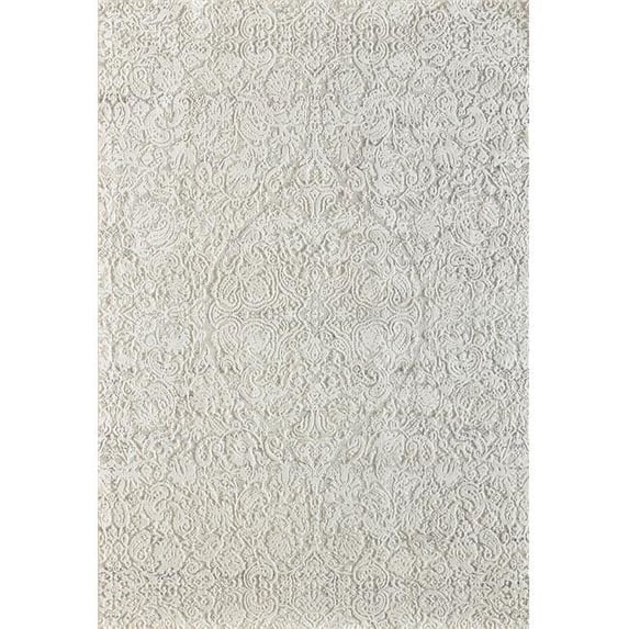 Dynamic Rugs QU71027040100 6 ft. 7 in. x 9 ft. 6 in. Quartz 27040 Rectangle Traditional Area Rug - 100 Ivory