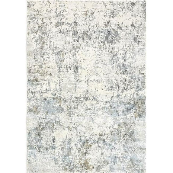 Quartz Machine-Made Transitional Area Rug - Blue - 3' 11" x 5' 7"