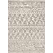 Dynamic Rugs Seville Ivory/Soft Grey 5X7 Geometric Area Rug