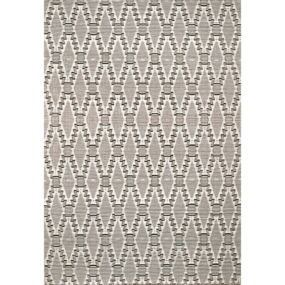 Dynamic Rugs Soul Ivory/Charcoal 5X8 Geometric Handmade Area Rug
