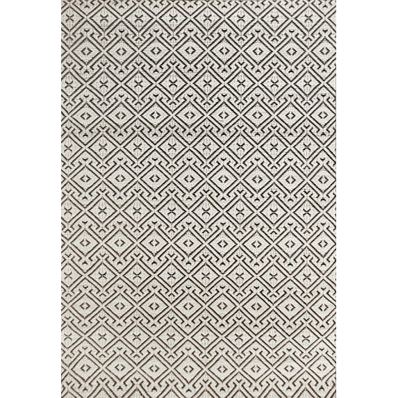 Dynamic Rugs Soul Ivory/Charcoal 8X10 Geometric Handmade Area Rug