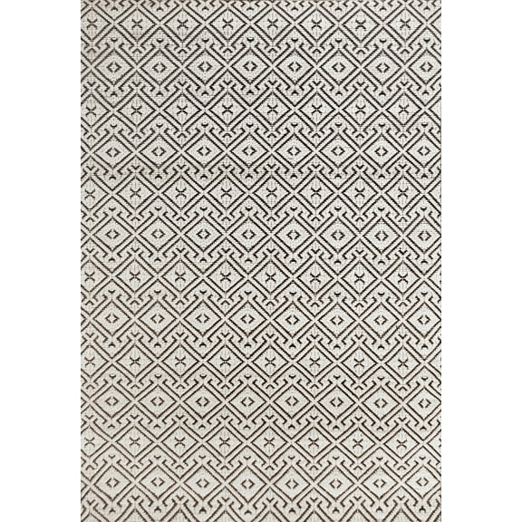 Dynamic Rugs Soul Ivory/Charcoal 8X10 Geometric Handmade Area Rug