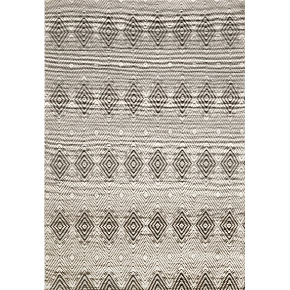 Dynamic Rugs Soul Ivory/Charcoal 8X10 Geometric Handmade Area Rug