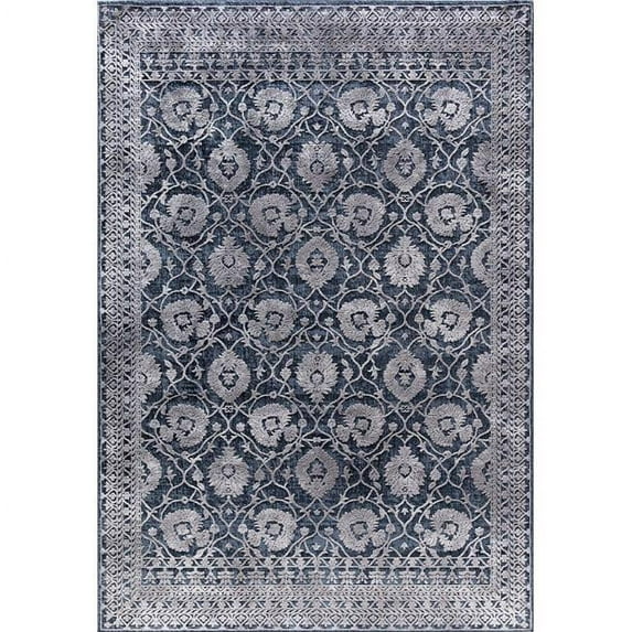 Dynamic Rugs TI7103327500 6 ft. 7 in. x 9 ft. 6 in. Torino 3327 Rectangle Contemporary Area Rug - 500 Navy
