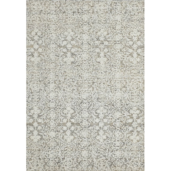 Dynamic Rugs Vigo Taupe/Ivory 8X10 Floral Handmade Area Rug