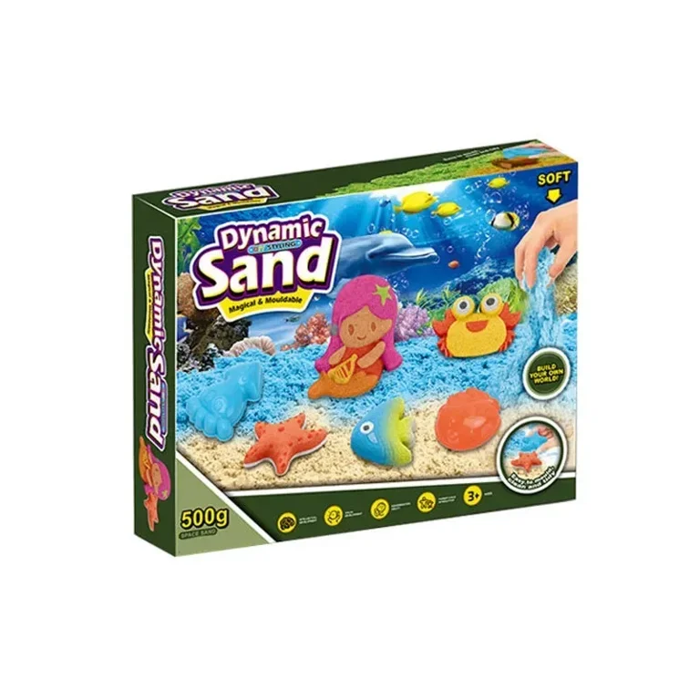 Dynamic Sand Magic Clay Educational Toy Colorful Beach Sand Space Sand DIY Mould Tools Hydrophobic Anti Stress Toys for Children Walmart