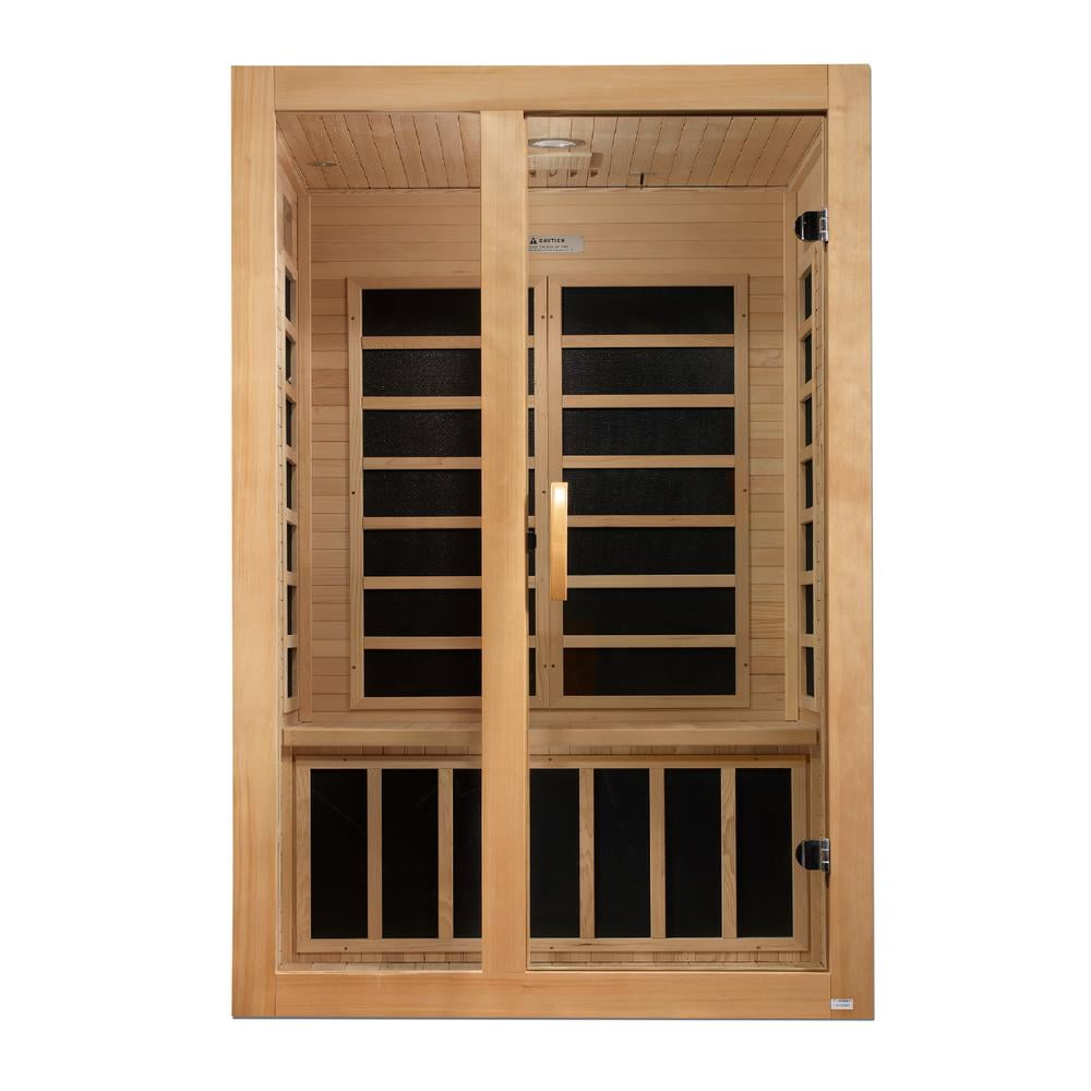 Dynamic Santaigo 2-person Low EMF (Under 8MG) FAR Infrared Sauna (Canadian Hemlock)