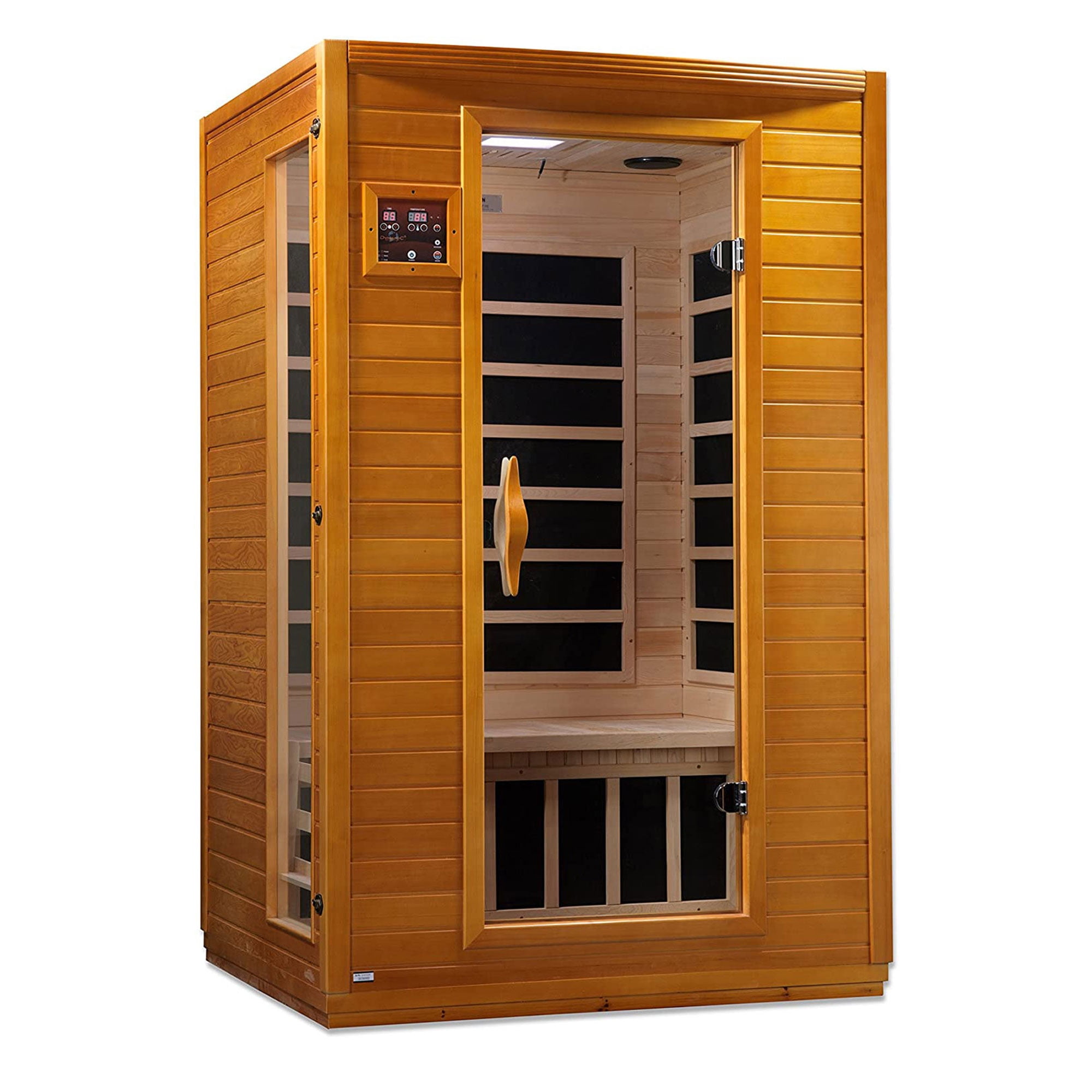 GOLDEN DESIGNS Dynamic Saunas Andora 2-Person Low EMF FAR Infrared Sauna, Canadian Hemlock