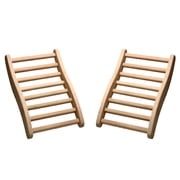 Dynamic Saunas Sauna Backrest Support, Ergonomic S Shape, Canadian Hemlock, 2 Pack