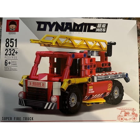 Dynamic Sensations Fire Fire Truck Vehicle Building-Blocks SiMulate