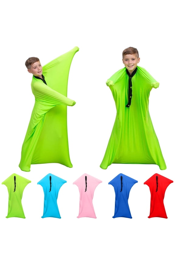 Dynamic Sensory Body Sock - Easter Relaxation Essential, Stretchy Adult Training Bag, Pressure Relief Tool, Elastic Sock, Durable Therapy Accessory, Pink, S