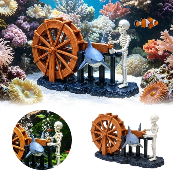 Dynamic Skeleton Bubbler Aquarium Air Moving Action Tank Skeleton Ornament For Aerating And Oxygenating Decoration