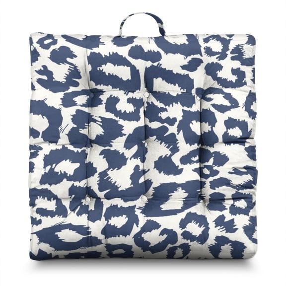 Dynamic Spots Floor Pillow - Thick Square Meditation Cushion for Adults, Japanese-Inspired Tatami Seat with Resilient & Skin-Friendly Fabric