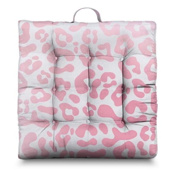 Dynamic Spots Floor Pillow - Thick Square Meditation Cushion for Adults, Japanese-Inspired Tatami Seat with Resilient & Skin-Friendly Fabric