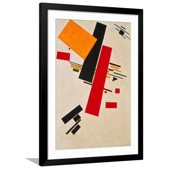 Art.com Dynamic Suprematism, 1916 Giclee Print by Kasimir Malevich, Black Frame Wall Art, 32" x 44"