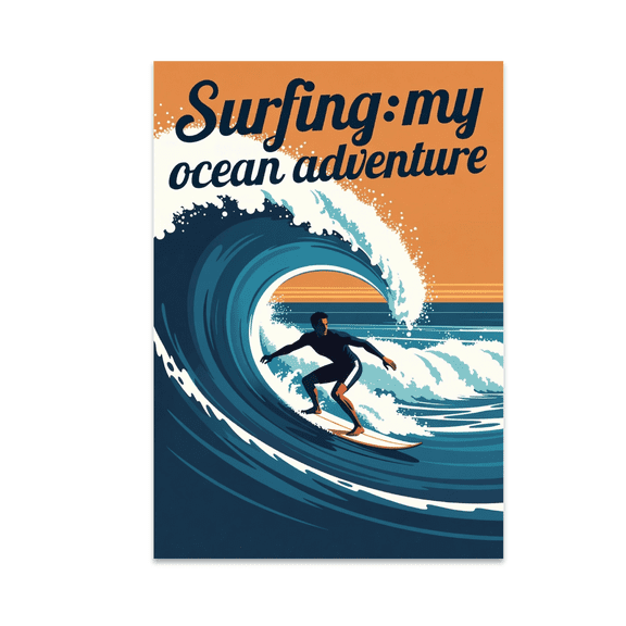 Dynamic Surf Wall Decor - Surfing Enthusiast - 13x19 Poster Print