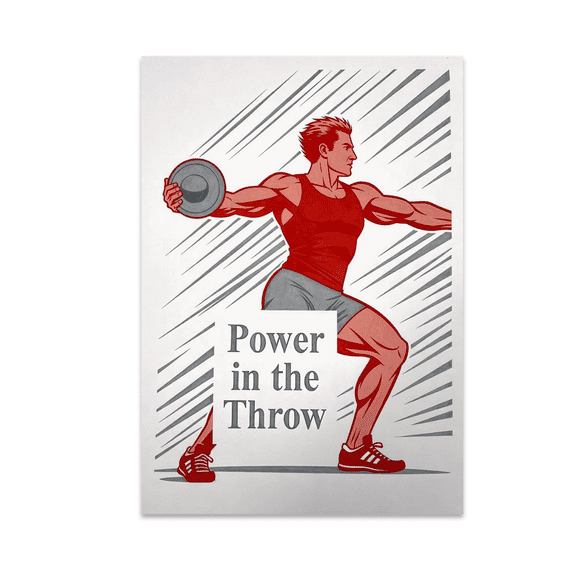 Dynamic Track and Field Athlete Art - Sports Enthusiast - 13x19 Poster Print