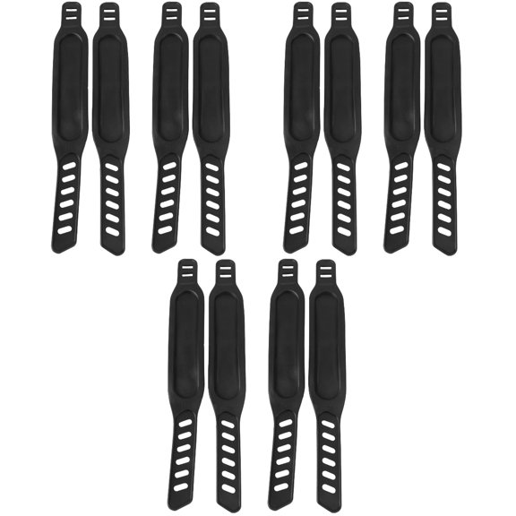 CIMAXIC Gym Bike Toe Straps Black Durable Adjustable for Most People 12Pcs