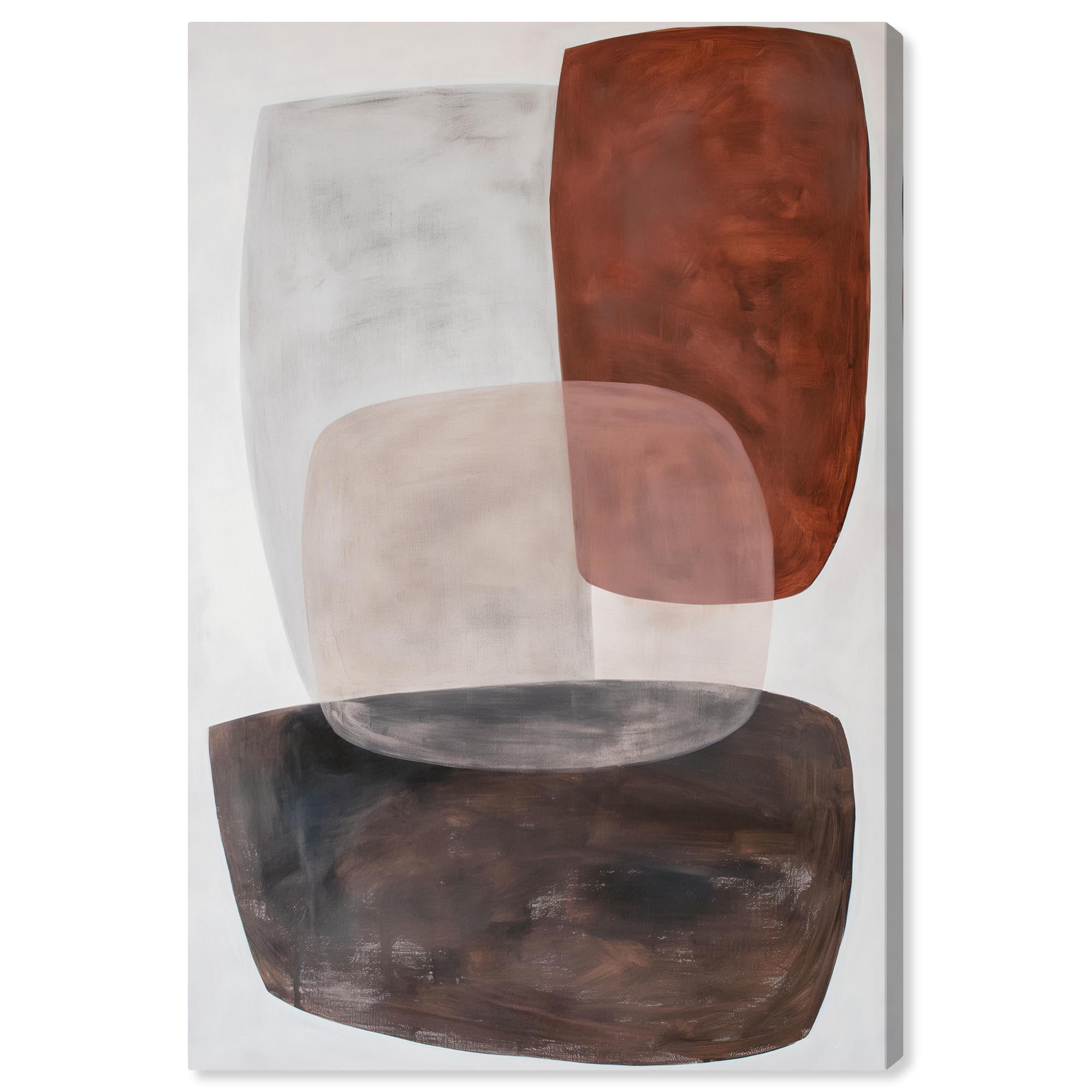 Dynamic Earthy Abstract Canvas Art, 30" x 20"
