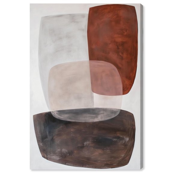 Dynamic Triangles Canvas Earthy Abstract Art by Art Remedy, Gallery Wrapped, 36" x 54"