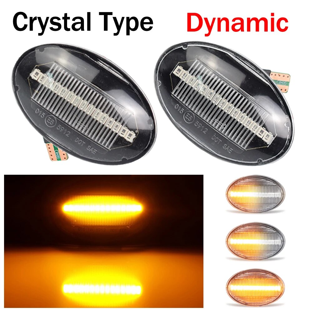 Dynamic Turn Signal LED Side Marker Mirror Light Flashing Indicator For