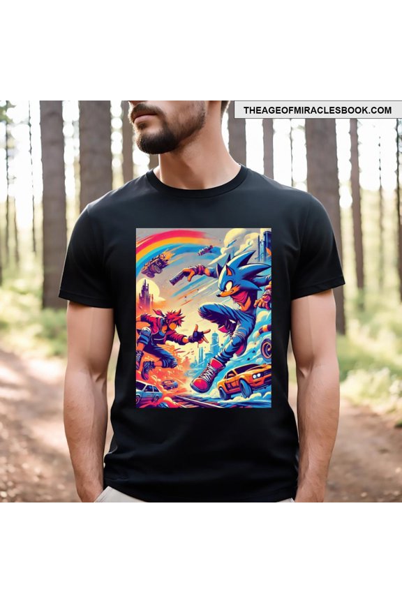 Dynamic Video Game Action T-shirt