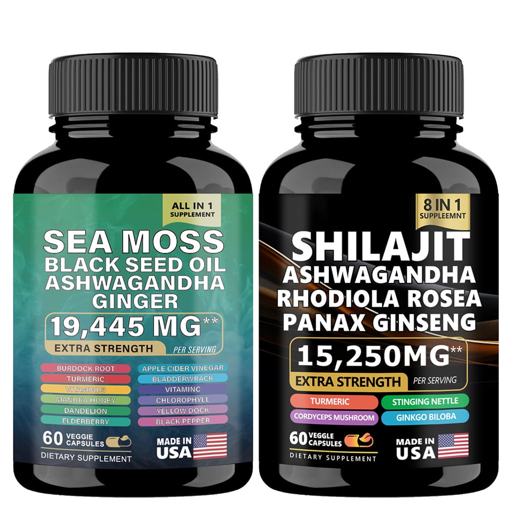 Dynamic Vitality Bundle - Sea Moss 7000mg, Black Seed Oil 4000mg