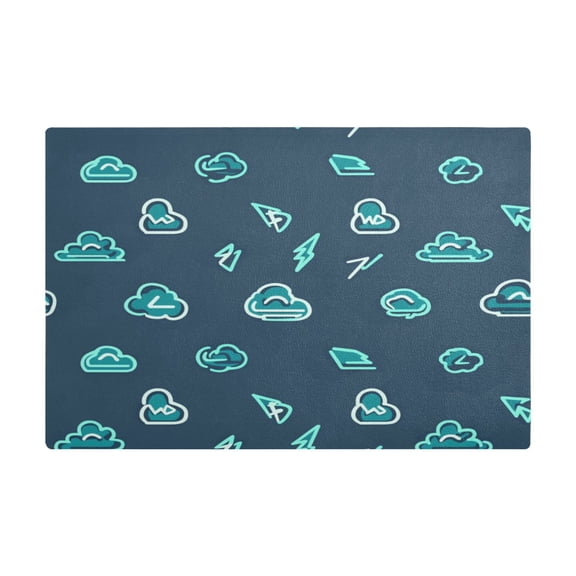 Dynamic Weather Symbols Coffee Machine Mat Kitchen Dish Drying Matst Absorbent Water 11.8''x17.7''