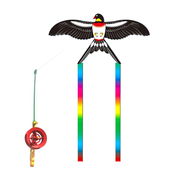 Dynamic Wing Kites Flying Kites Fishing Rod Child Beach Flying Toy Kites Vacation Outdoor Backyard Kites Toy Family Activity