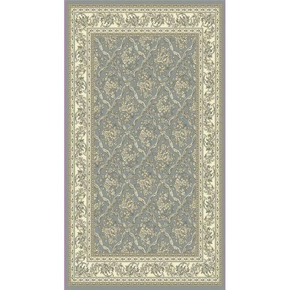 DynamicRugs LE2458018510 58018 Legacy Collection 2 x 3.6 in.Traditional Rectangle Rug, Light Blue & Ivory