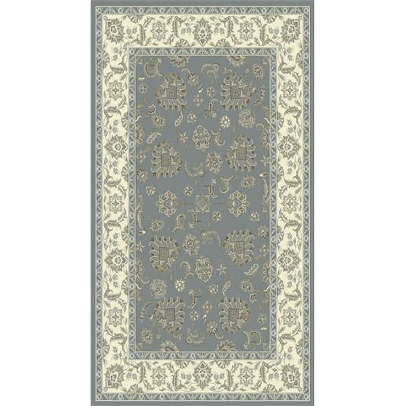 DynamicRugs LE2458020510 58020 Legacy Collection 2 x 3.6 in.Traditional Rectangle Rug, Dark Blue & Ivory
