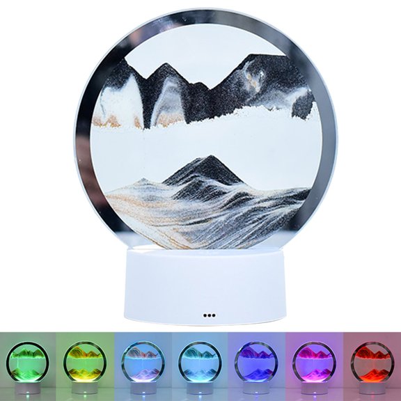 DynamicSand Lamp, Captivating Desk Decor, USB/Battery Operated Sand Art Lamp
