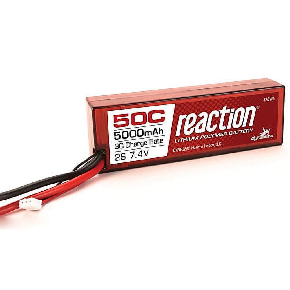 Dynamite 7.4V 5000mAh 2S 50C Reaction Hardcase LiPo Battery EC3 ...